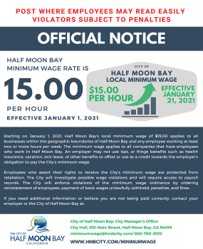 Half Moon Bay Official Notice